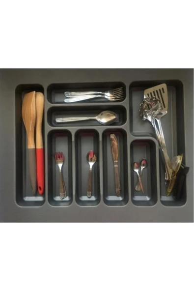 Ersa 62cm X 449cm Çekmece Içi Kaşıklık Gri (53X40 CM'E KADAR KESİLEBİLİR) - 1