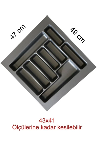Deltaaks New 47/49 Cm Cekmece Içi Kasıklık Grı 42/39 Cm Kadar Kesılebıır Yeni - 3