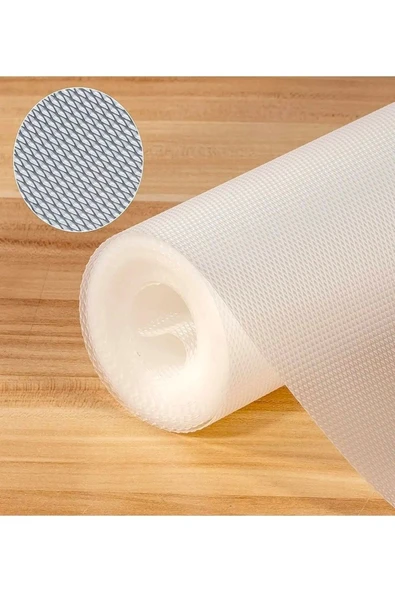 Smyak En 45 Cm - Boy 5 M. Şeffaf Kaydırmaz Raf Dolap Çekmece Buzdolabı Buz Dolabı Içi Örtüsü Eva Kaymaz