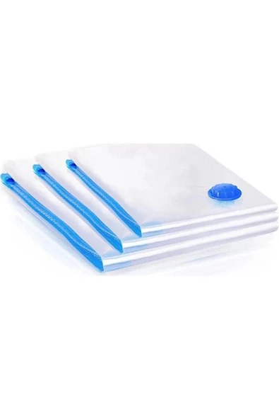 Vindex Vakumlu Giyisi Yastık Yorgan Saklama Torbası Poşeti Hurç - Xx Large - 80x100 Cm. - 5 Paket - Resim 3