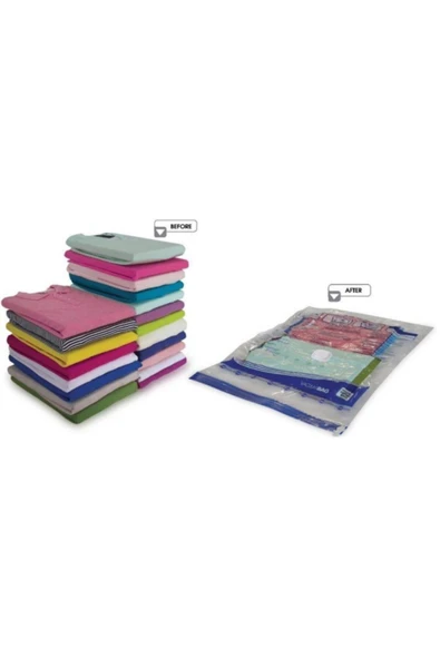 MAGİC SAVER Vakumlu Poşet Hurç 55x90 Cm 2 Xlarge Bag Vakumlu Saklama Torbası (yorgan, Elbise Vb) - Resim 3