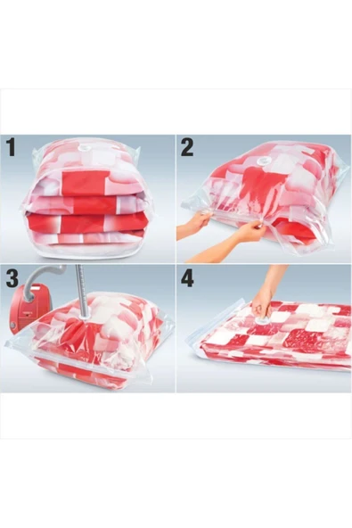 MAGİC SAVER Vakumlu Poşet Hurç 55x90 Cm 2 Xlarge Bag Vakumlu Saklama Torbası (yorgan, Elbise Vb) - Resim 2