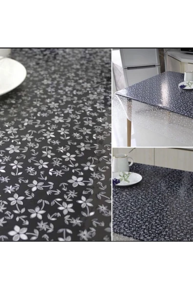 Ercan Sedef Statik Şeffaf Masa Örtüsü 140*180 Papatya Desen Ticaret - 3