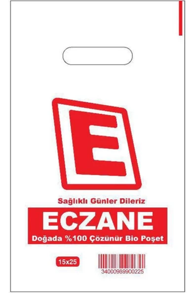 Öge Ambalaj Eczane Poşeti El Geçme Ebatlı 5 kg Kalın Malzeme 20x30 - 2
