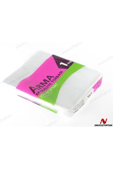 Arma Naksan Arma Şeffaf Bakkaliye Torbası (POŞETİ) 3'lük 25 X 42