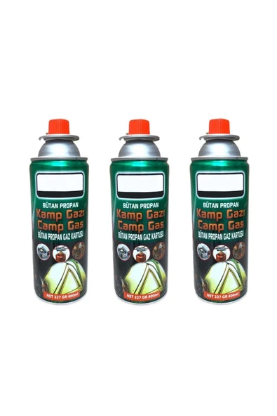 Spreycim Steel Bütan Propan Kamp Ocak Gazı Valfli Pürmüz Kartuşu 400 ML 227 GR 3 Adet - 2