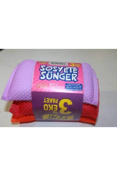 GÖKHAN DAYAN Lİ-ONTEKS As Doku Wikro 3'lü Bulaşık Süngeri - 2