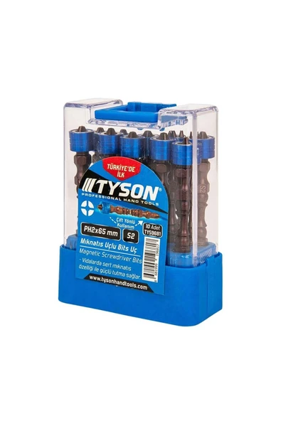 TYSON Mıknatıs Uçlu Bits Uç Ph2x65mm Çift Yönlü 1 Adet