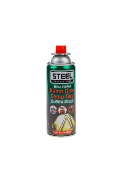 Spreycim Steel Bütan Propan Kamp Ocak Gazı Valfli Pürmüz Kartuşu 400 ML 227 GR 3 Adet - 3