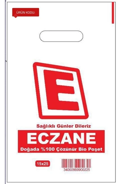Eczane poşetcisi Mini Boy 15x25 ( 2 Kg ) Eczane Poşeti