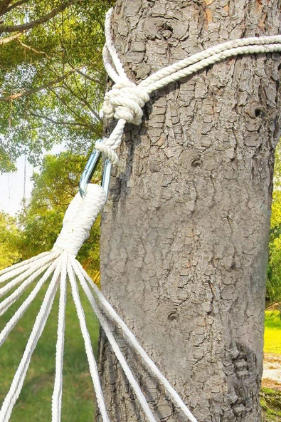 Leiste Silk Hamak Salıncak Taşıyıcı Asma Halat Karabina Seti Kamp Piknik Bahçe Hamak Bağlama Ipi 2 Li - 3