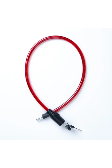 Kupa Vinil Kaplı Esnek Çelik Bisiklet Kilidi 12 mm - 80 Cm - 3