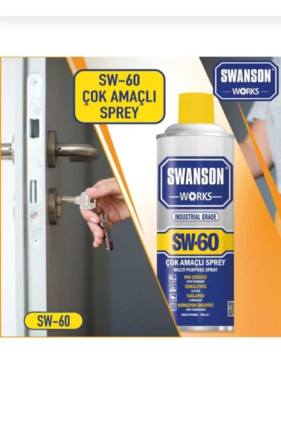 SWANSON Sw-60 Yağlayıcı Pas Sökücü Korozyon Önleyici Çok Amaçlı Sprey 200 ml - Silah Temizleme Spreyi - 2