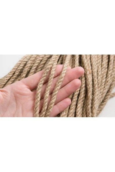 DEBA 10 Metre Jüt Halat 6 Mm,dekor Ipi Kendir Jüt Kırnap Keten Hasır Halat Çuval Halatı - 3
