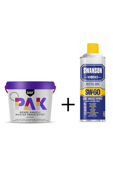 Selsil Pak Mucize Temizlik 500gr. Krem + Swanson Works Sw-60 200ml Ev Temizlik Paketi