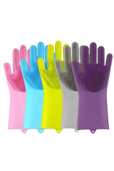 Perçem Home Sihirli Eldiven Çok Amaçlı Banyo Tuvalet Mutfak Bulaşık Temizleme Araç Yıkama Eldiveni