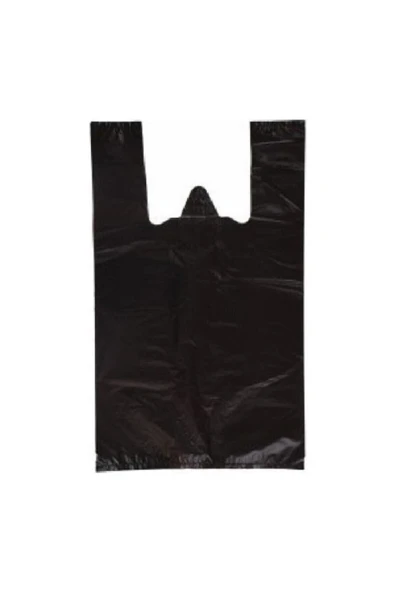 POŞET Siyah Hışır Atlet Poşet Market Manav Poşeti Çöp Poşeti Kalın Büyük Boy 1 Kg