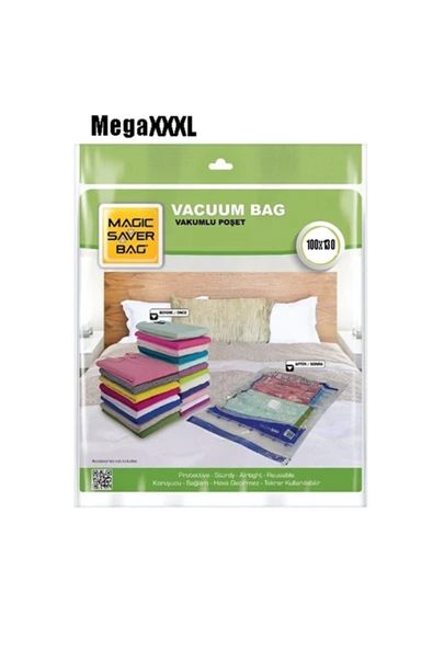 Magic Vaccum Vakumlu Poşet Mega Xxl 73x100 Vakumlu Poşet Xxxl 100x130 Vakum Hurcu - Resim 2