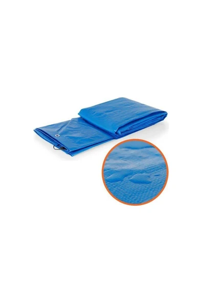 Ekonet Her Ebat Su Geçirmez Mavi Branda Çadır Pvc Tente Gölgelik Koruma 5m X 6m = 30 M2 - 3