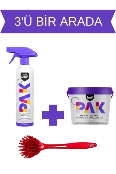 Selsil Pak Köpük 500ml + Krem 500gr + Bulaşık Fırçası