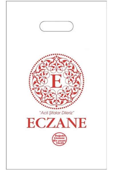 Öge Ambalaj Eczane Poşeti El Geçme Ebatlı 5 kg Kalın Malzeme 20x30