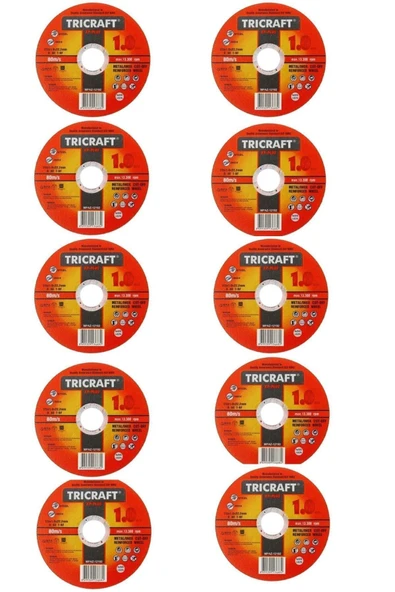 Mesem Tools 10 Adet Trıcraft 115x1x22.23 Mm Inox Kesici (MEŞEM-3301) 10 Adet