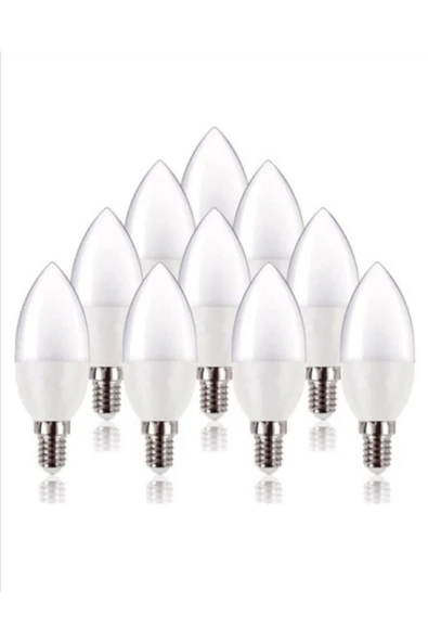 Led Mum Ampul 7 Watt 10 Adet Beyaz Işık E 14 Ince Duy
