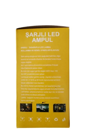 Netfen Şarjlı Led Lamba Ampul Enerji Tasarruflu, Elektrik Kesildiğinde Yanar - 3