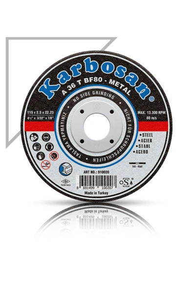 KARBOSAN 230x3x22 Nk Metal Kesme Taşı (25 ADET)