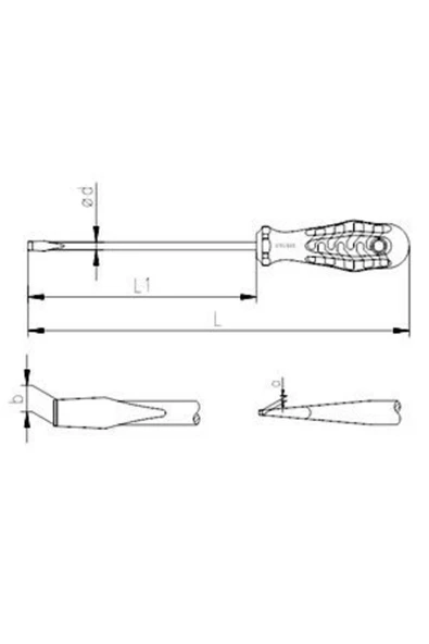 İzeltaş İzeltaş 4100176150 Kraft Serisi Düz Uçlu Tornavida 6x150 - 2