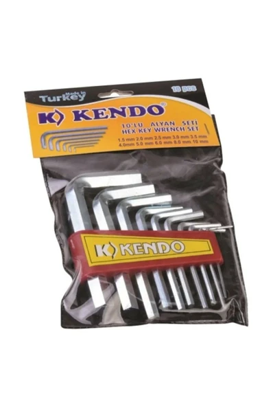 Kendo Bieney 10 Lu Alyan Seti Alyan Anahtar Takımı 10 Parça Pra-490015-5133ye