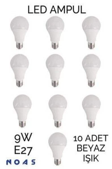 Noas Led 9w Led Ampul 10 Adet