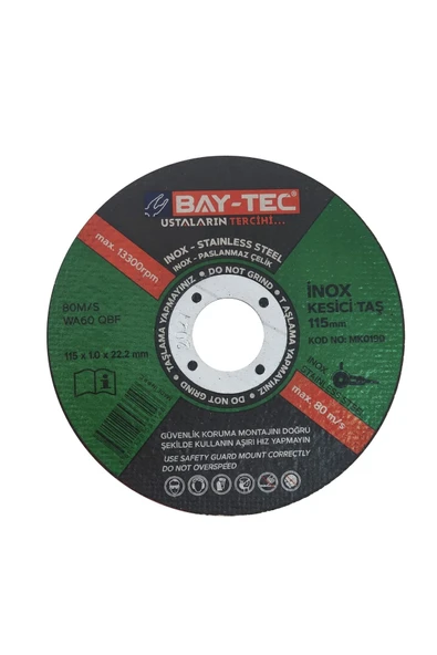 Baytec Bay-tec Mk0190 Taşlama Makinesi Inox Kesici Taş 115mm