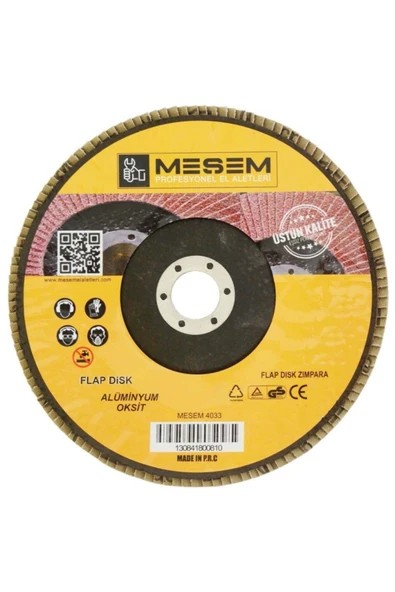 Meşem Metal Ahşap Flap Disk Zımpara 115x22 Mm 10 Adet 120 Kum