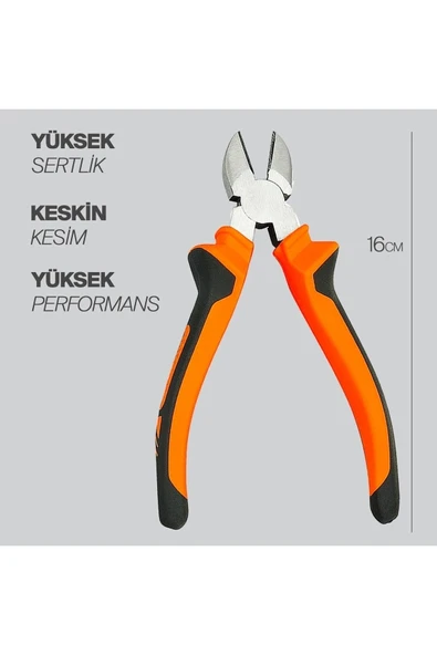 Hesaplı Hırdavat 16 Cm Yan Keski Yüksek Performans Keskin Profesyonel Uzun 160 Mm - 3