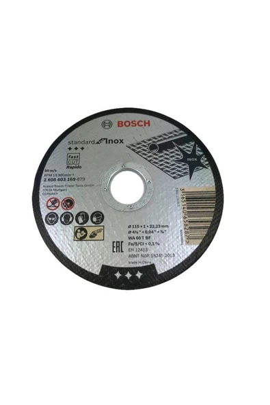 Bosch Standat Inox Kesici 115x1x22,23 Mm