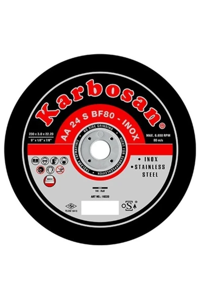 KARBOSAN 115x1.0x22 Inox-thinline Kesme Taşı 50 Adet