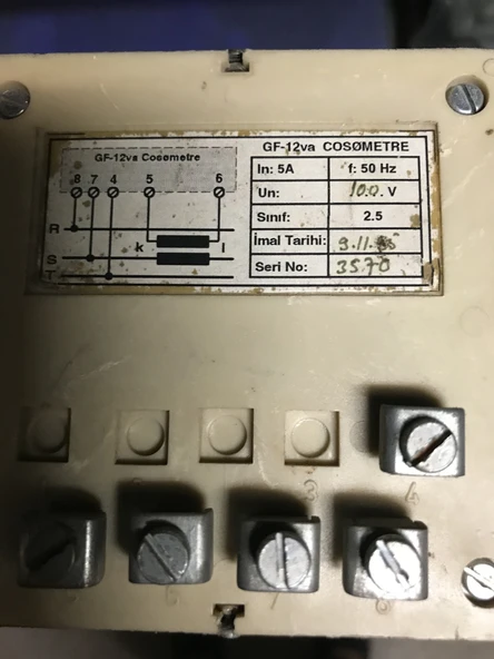 GF 12 Reaktif güç metre Cosinus metre - Resim 2