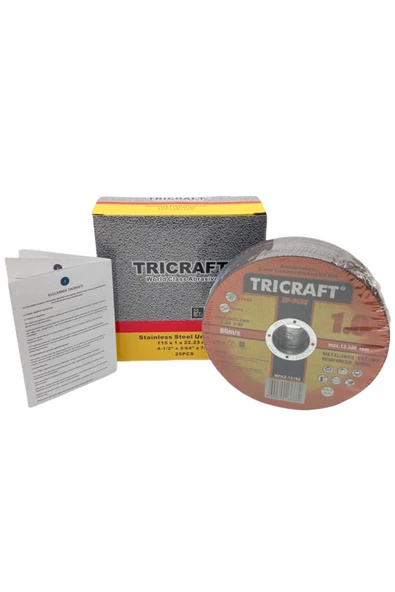 Tricraft Inox Metal Kesici Taş 115x1.0x22 Mm 25'li Set Paket(TRİCRAFT)