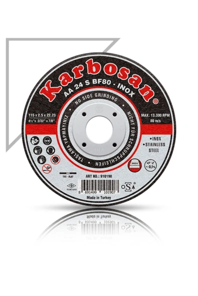 KARBOSAN Inox Metal Kesme Taşı 115 - 5 Adet (ince Tip, Hassas Kesim)