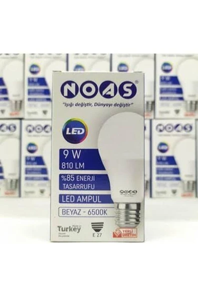Noas Marka 9w Led Ampül Beyaz Işık ( 200 Adet )