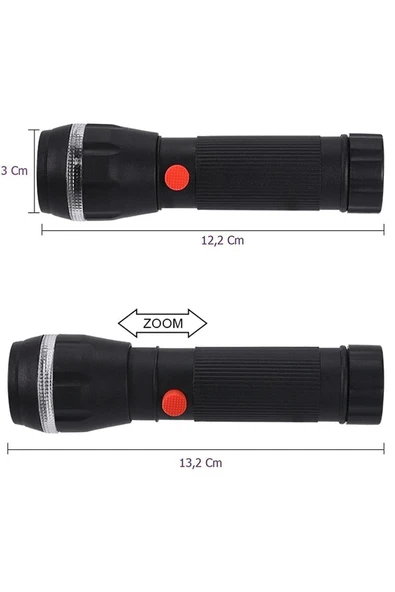 Pi İthalat Power Ledli Ve Zoomlu 2 Km Menzilli El Feneri 2 Km - 3