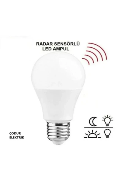 TREAGLE Yeni Sensörlü Led Ampül Hareket Algılayıcılı E27 Duy 20W 2000 Lümen Hareket Sensörlü Led Lamba Işık