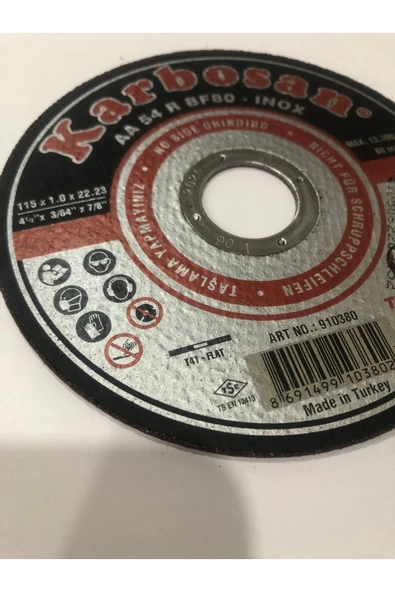 KARBOSAN Inox Thin Line Kesici 115*1*22.23 (10 Adet) - 2