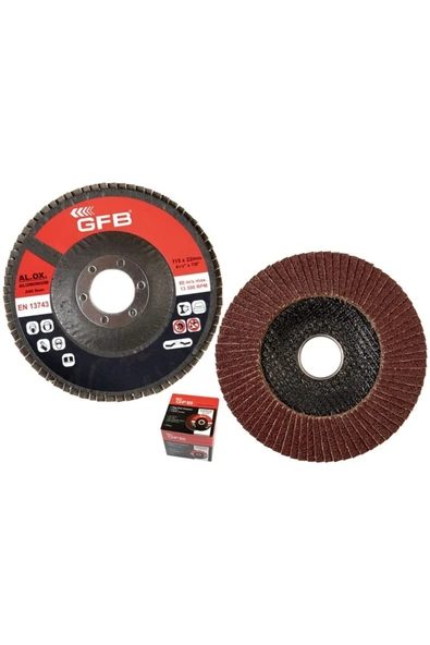 GFB Flap Disk Zımpara Metal Zımpara Kaliteli Zımpara 115mm - 40kum (10LU)