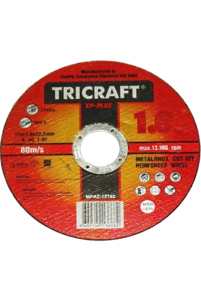 Trike Star Tricraft Inox Metal Kesici Taş 115x1.0x22 Mm 25'li