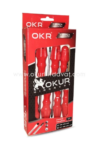 DIGERUI Okr 7 Parça Tornavida Seti Düz Yıldız Takım - 2