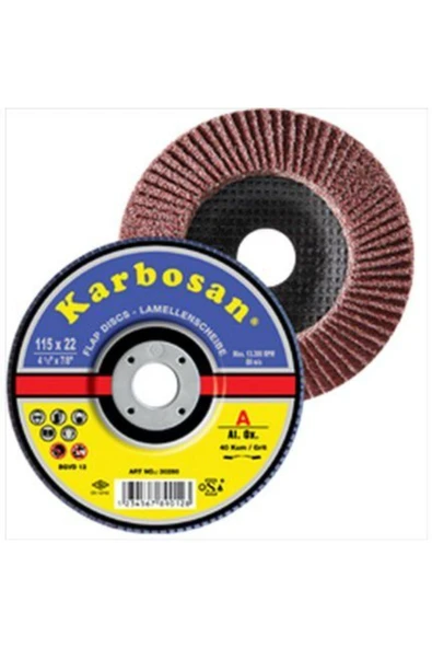 KARBOSAN 115 Mm 100 Kum Flap Disk Zımpara