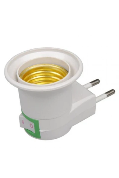 Engpars Aç/kapa E27 Duylu Fiş Duylu Ampul Takılabilen Fiş Priz Anahtarlı Duy Priz Gece Lambası Tak Çalıştır - 2