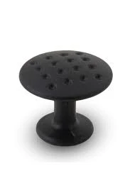 1 AROMA Mat Siyah Tekli Kulp Mobilyanıza Şıklık Katacak Düz Düğme Siyah